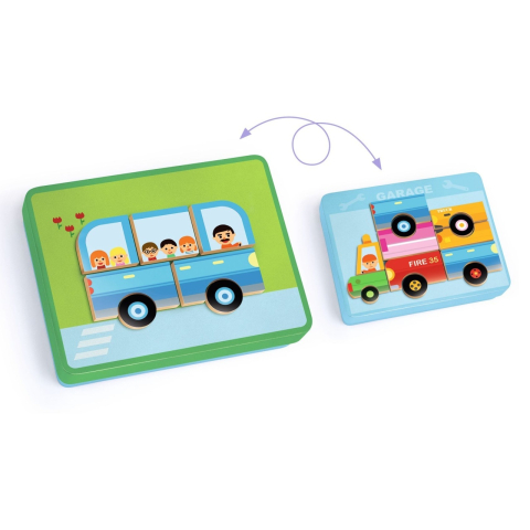 Joc magnetic cu Vehicule, Djeco [3]