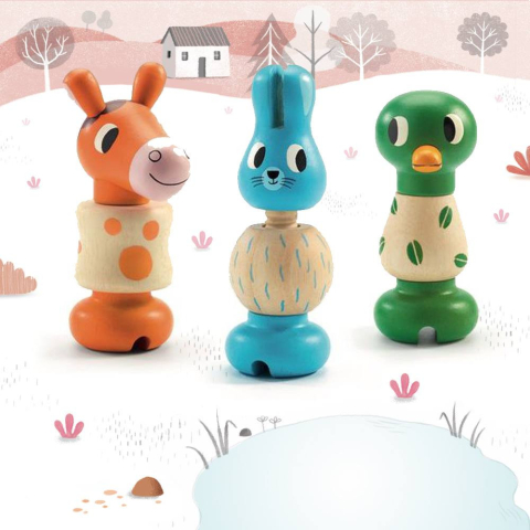 Jucarie motorica Animale cu surub Rondanimo Djeco [1]