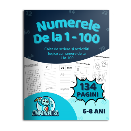 Cărți pentru 6-8 ani - Numărăm cu Cimpanzeu de la 1 la 100