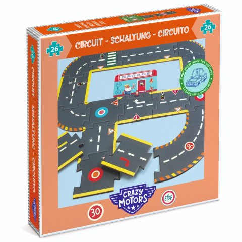 Puzzle - Puzzle Circuit gigant de curse, Djeco