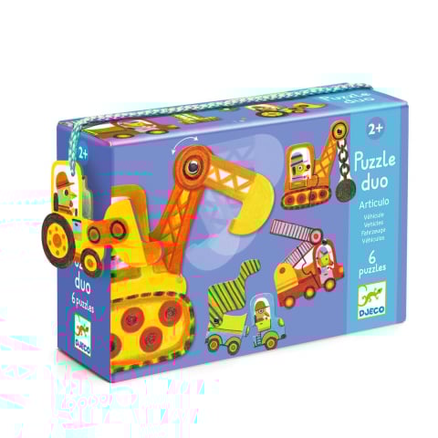 Puzzle - Puzzle mobil duo Vehicule, Djeco