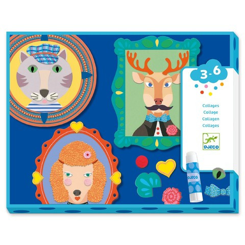 Seturi de Creatie - Set creativ colaje Portrete de familie, Djeco