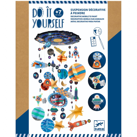 Seturi de Creatie - Set DIY decoratie mobila Sistemul solar, Djeco