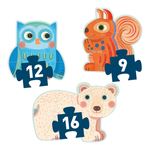 Set Puzzle-uri evolutive In padure, Djeco [3]