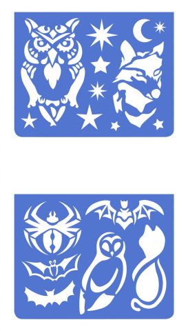 Rechizite - Set sabloane Noapte, Djeco