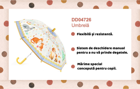Umbrela pentru copii Mama si puiul, Djeco [2]