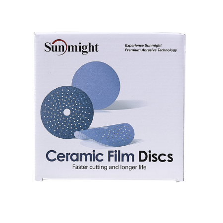 Șlefuire - Ceramic Film - CtN, discuri, 150 mm Multi-hole, Sunmight