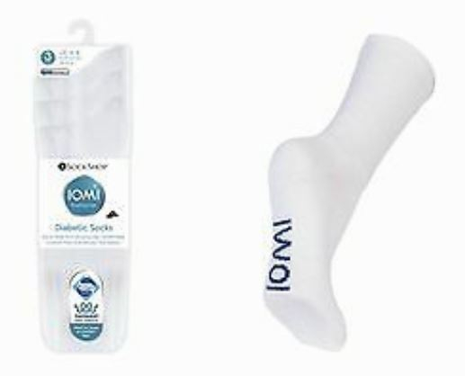 Ciorapi pentru diabetici Iomi Footnurse cu amortizare, albi, marime 37-42, 3 perechi/set [4]