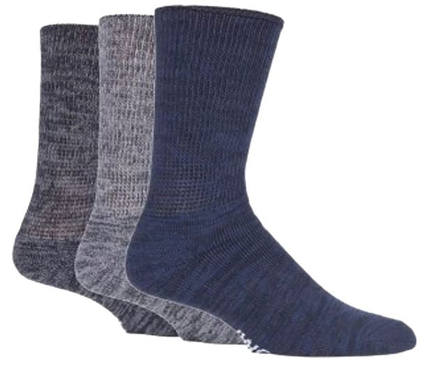 Ciorapi pentru diabetici Iomi Footnurse cu amortizare, negri/gri/albastri, marime 39-42, 3perechi/set [2]