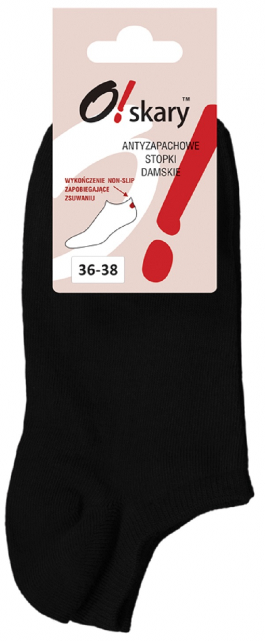 Ciorapi scurti antiperspiranti O!skary antialunecare, negri, 36-38 [2]