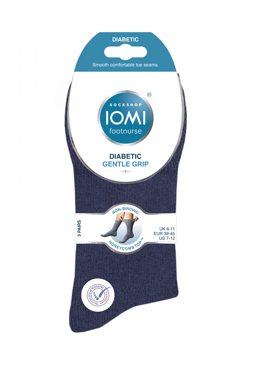 Set 3 perechi, ciorapi pentru diabetici, Iomi Footnurse gentle grip, portocaliu, visiniu, mov, marime 39-45 [2]