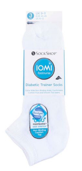 Set ciorapi pentru diabetici Iomi Footnurse cu amortizare scurti, albi, marime 43-45, 3 perechi/set [5]