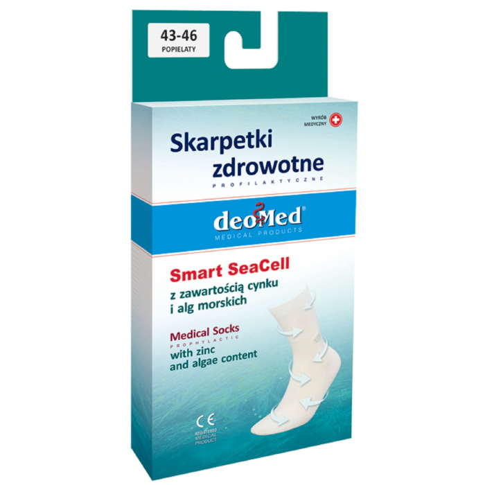 Sosete certificate medical Deomed cu continut de alge si oxid de zinc negre, 35-38 [2]
