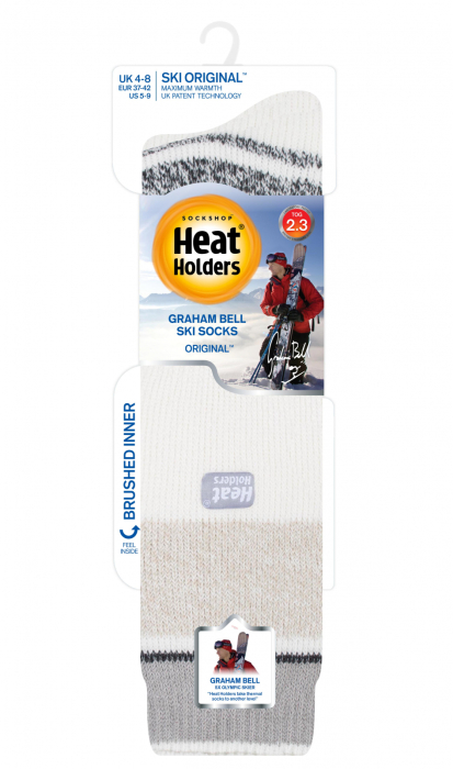 Sosete Heat Holders Ski Cream, navy, marime 37-42 [2]