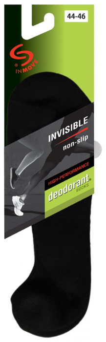 Sosete InMove Invisible anti-alunecare negre 44-46 [2]