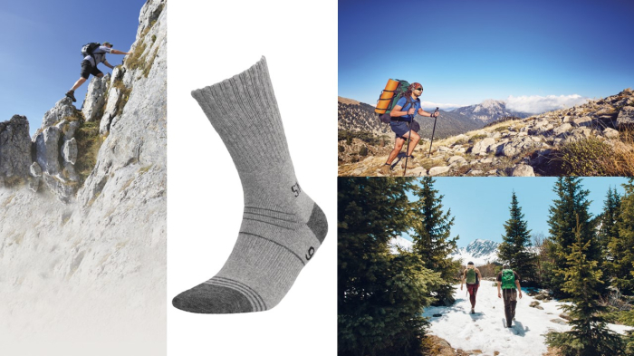 Sosete InMove Trekking Deodorant Silverwool, cu ioni de argint si lana, gri, 35-37 [2]