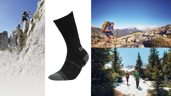 Sosete InMove Trekking Deodorant Silverwool, cu ioni de argint si lana, negre, 38-40 [3]