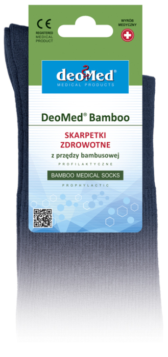 Sosete pentru diabetici, certificate ca dispozitiv medical, Deomed din bambus albastri inchis, 39-42 [3]