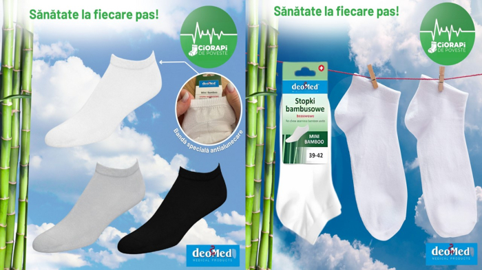 Sosete pentru diabetici Deomed MINI din bambus, negri, 35-38 [2]