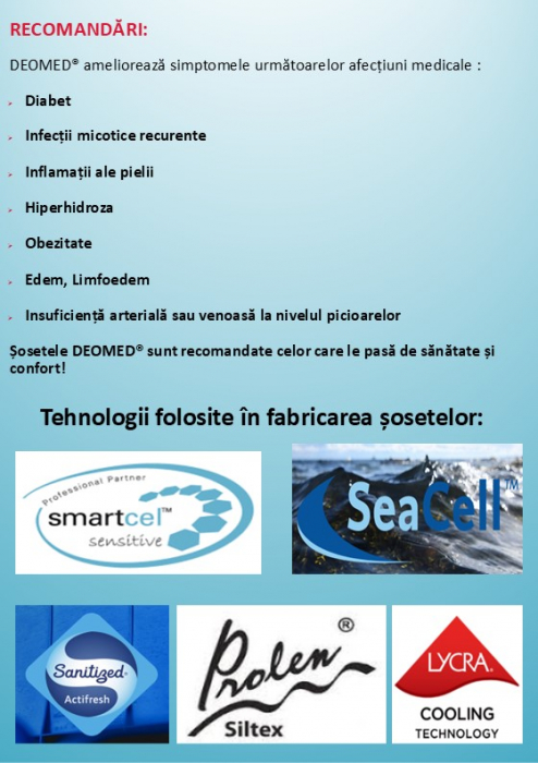 Sosete pentru diabetici Deomed MINI din bambus, negri, 43-46 [6]