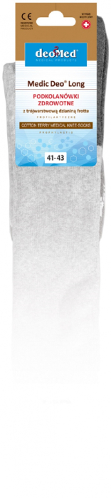 Sosete pentru diabetici lungi, certificate ca dispozitiv medical, Deomed Medic Deo Long Maxflex lungi, negri, 35-37 [2]