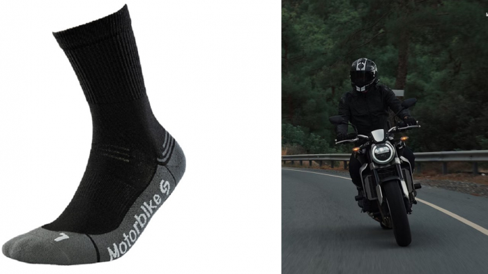 Sosete pentru motociclism InMove cu ioni de argint, negru, 38-40 [3]