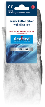 Șosete medicale DEOMED Medic Cotton Silver cu bumbac și ioni de argint - Negru, mărimea 38-40 [1]