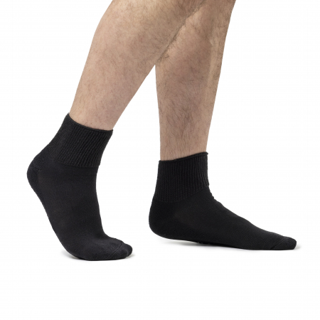 Ciorapi cu lungime pana la glezna Iomi Footnurse pentru diabetici, negri, marime 39-42, 3 perechi/set [2]