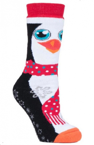 Sosete termice HEAT HOLDERS - Ciorapi Heat Holders Model de Craciun, Pinguin 37-42