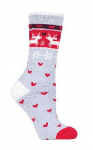 Sosete termice HEAT HOLDERS - Ciorapi Heat Holders Model de Craciun, Reindeer 37-42