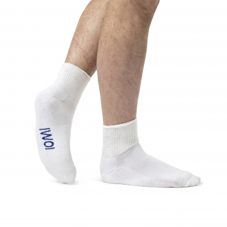 Ciorapi pentru diabetici, aprobati de catre medicii podologi din Marea Britanie, Iomi Footnurse, Iomi Footnurse cu lungime pana la glezna, albi, marime 39-42, 3 perechi/set [1]