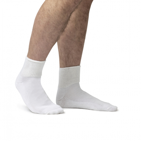 Ciorapi pentru diabetici, aprobati de catre medicii podologi din Marea Britanie, Iomi Footnurse, Iomi Footnurse cu lungime pana la glezna, albi, marime 39-42, 3 perechi/set [2]