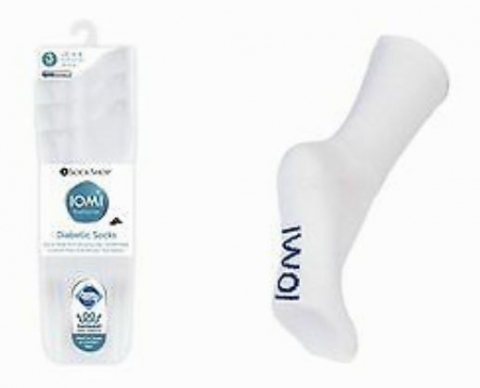 Ciorapi pentru diabetici Iomi Footnurse cu amortizare, albi, marime 37-42, 3 perechi/set [3]