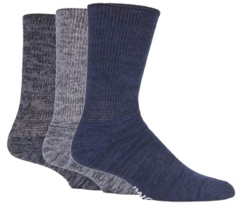 Ciorapi pentru diabetici Iomi Footnurse cu amortizare, negri/gri/albastri, marime 39-42, 3perechi/set [1]