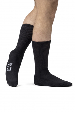 Ciorapi pentru diabetici Iomi Footnurse cu amortizare, negri, marime 43-45, 3 perechi/set [1]