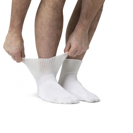 Sosete medicinale IOMI FOOTNURSE - Ciorapi pentru diabetici Iomi Footnurse cu lungime pana la glezna, albi, marime 43-45, 3 perechi/set