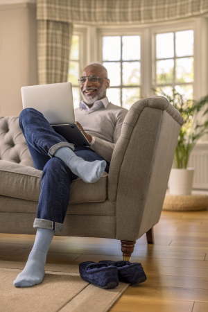 Ciorapi pentru diabetici, Iomi Footnurse, gentle grip, albastri/gri, marime 37-42, 3 perechi/set [3]