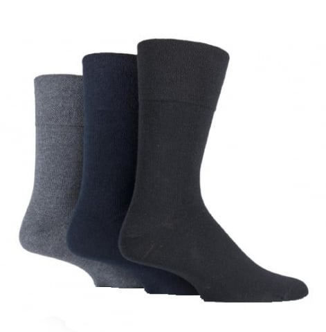 Sosete medicinale IOMI FOOTNURSE - Ciorapi pentru diabetici, Iomi Footnurse, gentle grip, albastri/gri, marime 37-42, 3 perechi/set