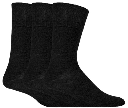 Ciorapi pentru diabetici, Iomi Footnurse, gentle grip, negri, marime 39-45, 3 perechi/set [1]