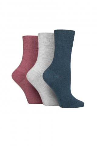 Sosete medicinale IOMI FOOTNURSE - Set 3 perechi, ciorapi pentru diabetici, Iomi Footnurse, gentle grip, coral, albastru, gri, marime 37-42