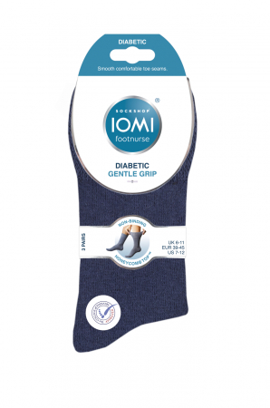 Set 3 perechi, ciorapi pentru diabetici, Iomi Footnurse gentle grip, portocaliu, visiniu, mov, marime 39-45 [1]