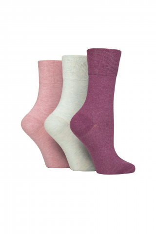 Set 3 perechi, ciorapi pentru diabetici, Iomi Footnurse, gentle grip, roz, roz deschis, verde deschis marime 37-42 [0]