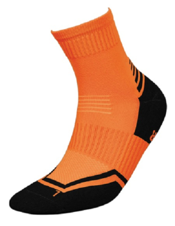 Sosete INMOVE pentru activitati sportive - Sosete alergare InMove Runner Silver cu ioni de argint, portocaliu- negru, 38-40
