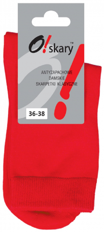 Sosete casual antiperspiranti O!skary clasic rosii, 36-38 [1]