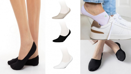 Sosete InMove Invisible anti-alunecare bej, 35-37 [2]