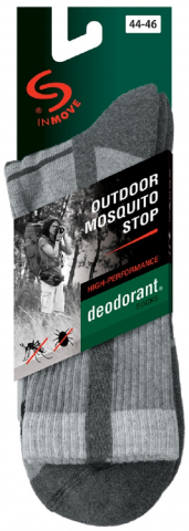 Sosete InMove Outdoor Mosquito Stop, gri-grafit, 38-40 [1]