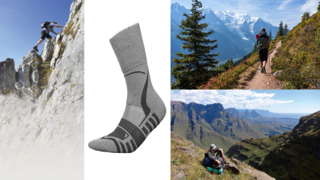 Sosete InMove Trekking Deodorant Silver, cu ioni de argint, gri deschis, 44-46 [1]