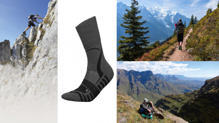 Sosete InMove Trekking Deodorant Silver, cu ioni de argint, gri inchis, 41-43 [1]