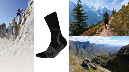 Sosete InMove Trekking Deodorant Silver, cu ioni de argint, negri, 44-46 [2]