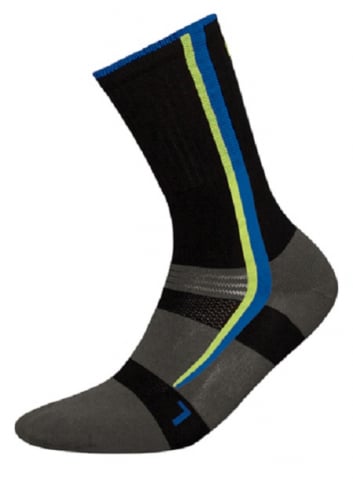 Sosete Ciclism cu Argint - Sosete pentru ciclism InMove Bike Silver cu ioni de argint, negru-verde, 38-40